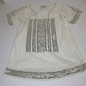 TAJ by Sabrina Crippa Tops Taj By Sabrina Embellished Tunic Dress coverup sz M
